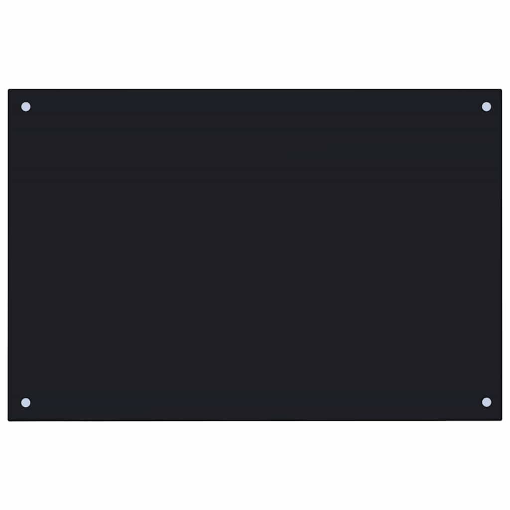 Vidaxl Splash Screen Kitchen 90x60 cm zahartowany szklany czarny