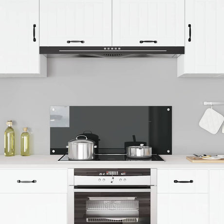 Vidaxl Splash Screen Kitchen 100x40 cm Terminin Glass Black