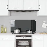 Vidaxl Splash Screen Kitchen 100x50 cm hartowany szklany czarny