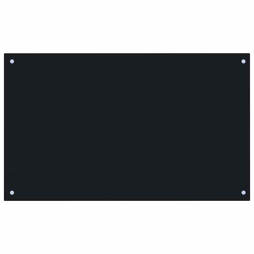 Vidaxl Splash Screen Kitchen 100x60 cm Terminin Glass Black