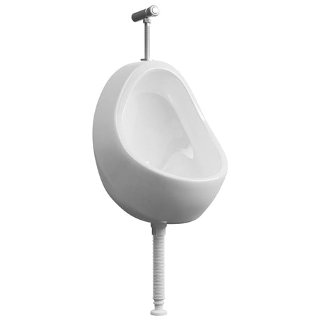 Vidaxl Wallurinoir z zaworem cewkowym ceramicznym białym