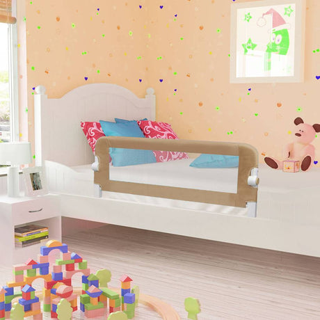 Toddler złoża łóżka vidaxl 120x42 cm poliestru taupe