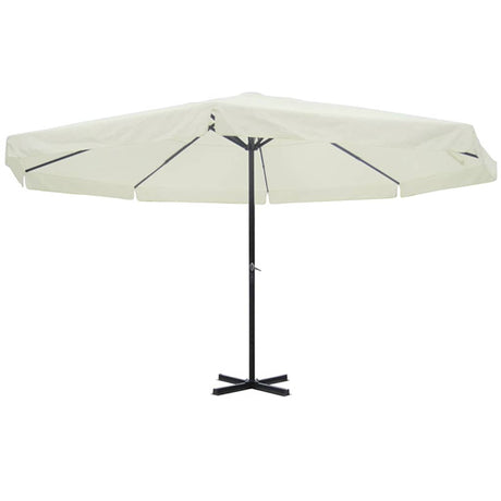 Vidaxl parasol samos 500 cm aluminiowy biały