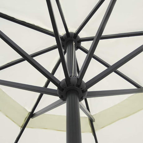 Vidaxl parasol samos 500 cm aluminiowy biały