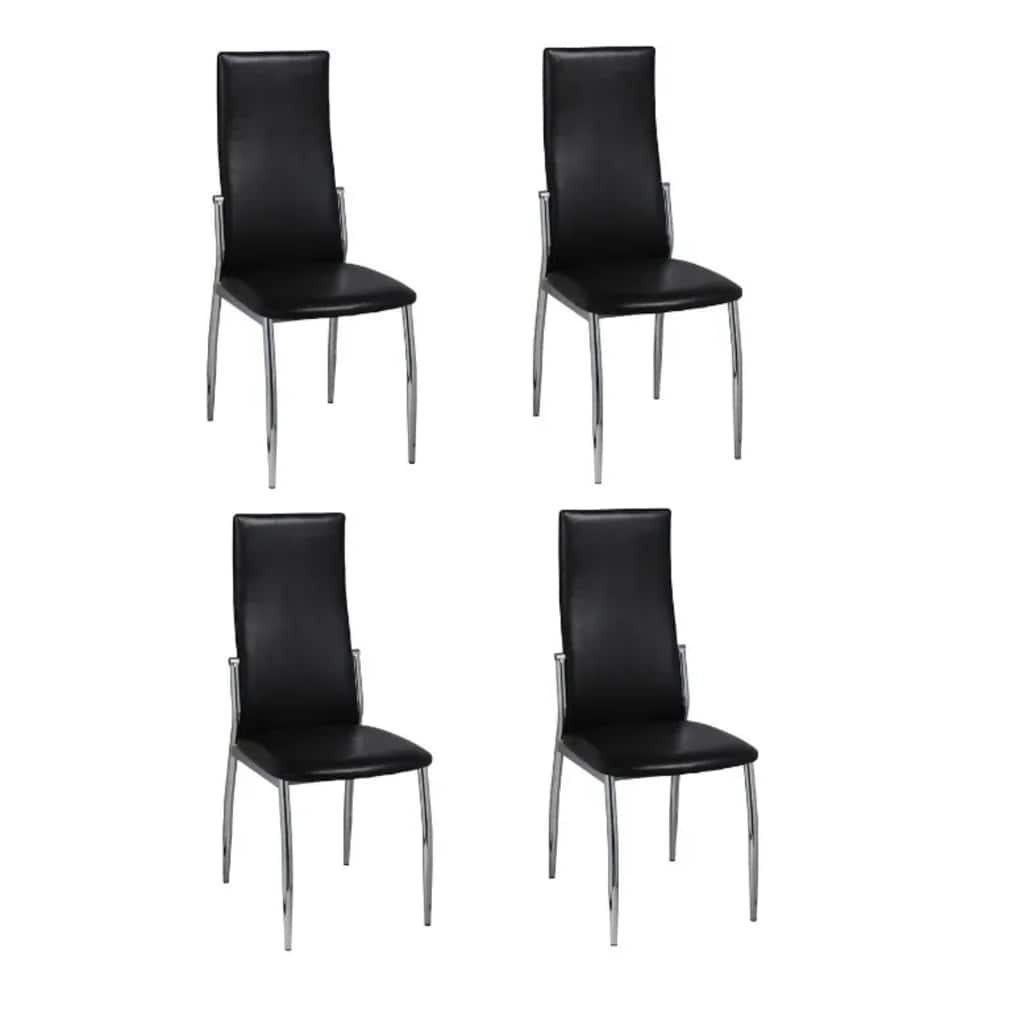 Vidaxl eetkamerstoelen 4 st kunstleer zwart