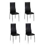 Vidaxl eetkamerstoelen 4 st kunstleer zwart
