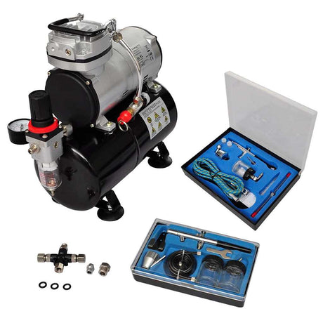 Zestaw sprężarki airbrush vidaxl z 2 pistoletami