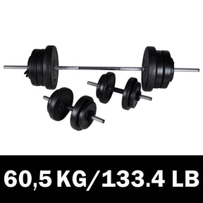 Vidaxl Barbellen Dubbell Zestaw 60,5 kg