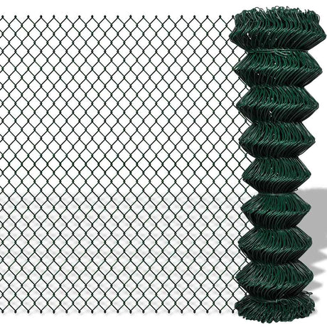 Vidaxl Mesh Fence 1,5x15 m stalowy zielony
