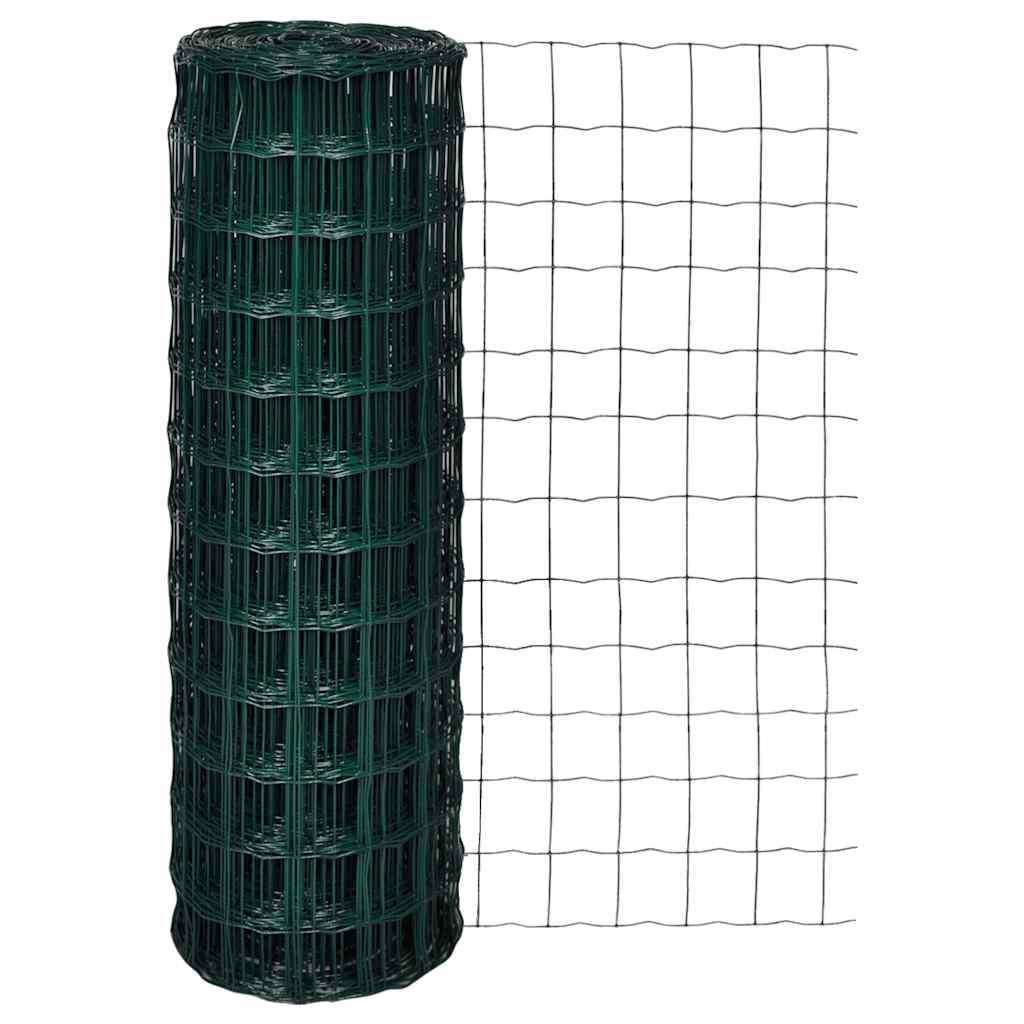 Vidaxl euro hek 10x1,2 m stalowy zielony