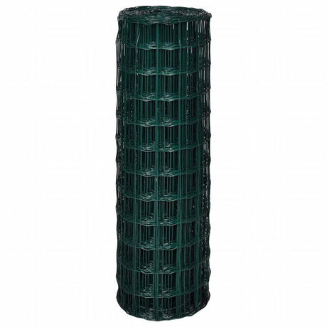 Vidaxl euro hek 25x1,2 m stalowy zielony