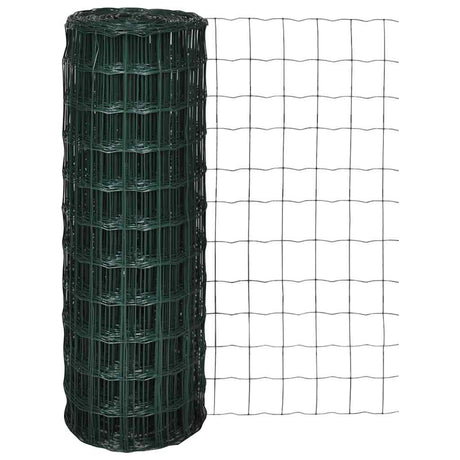 Vidaxl euro hek 10x1,0 m stalowy zielony