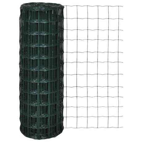 Vidaxl euro hek 10x1,5 m stalowy zielony