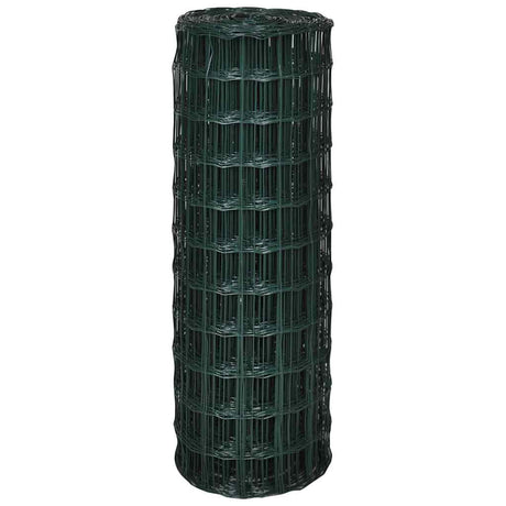 Vidaxl euro hek 25x0,8 m stalowy zielony