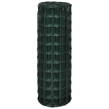 Vidaxl euro hek 25x1,0 m stalowy zielony