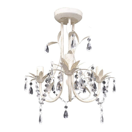 Crystal żyrandol Vidaxl z białym eleganckim designem (3 lampy)