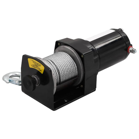 Vidaxl Electric Winch 12 V 1360 kg z płytą montażową i oknem rolkowym