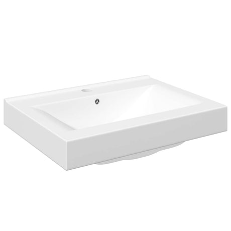 Washbasin vidaxl z otworem dźwigu prostokątny 60x46 cm ceramiczny biały