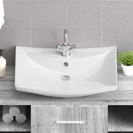 Vidaxl Washbasin z lądowaniem i prostokątną ceramiką