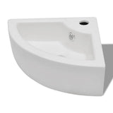 Vidaxl Washbasin z lądowaniem 45x32x12.5 cm biały
