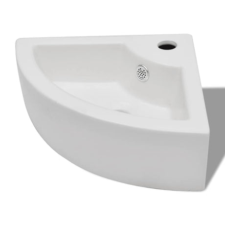 Vidaxl Washbasin z lądowaniem 45x32x12.5 cm biały