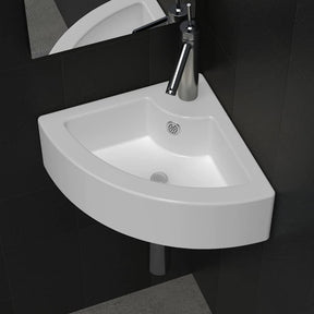 Vidaxl Washbasin z lądowaniem 45x32x12.5 cm biały