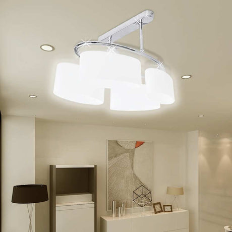 Lampa sufitowa Vidaxl z elipsami szklanymi (4 x E14)