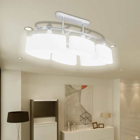 Lampa sufitowa vidaxl z elipsy szklane kaptury 6xe14