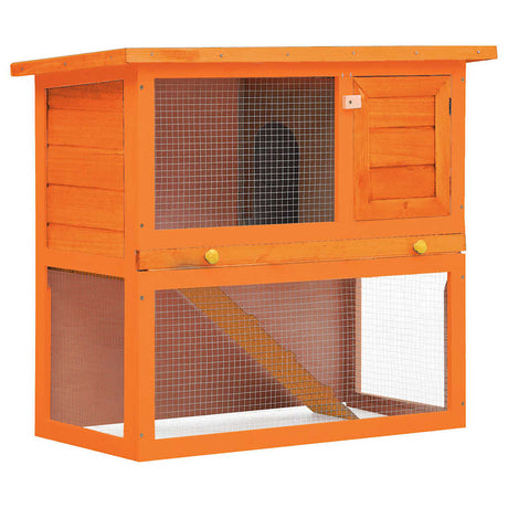 Vidaxl Rabbit Hutch na zewnątrz z drewnem 1 drzwi