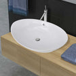 Vidaxl Ceramic Sink Oval 59 x 38,5 cm