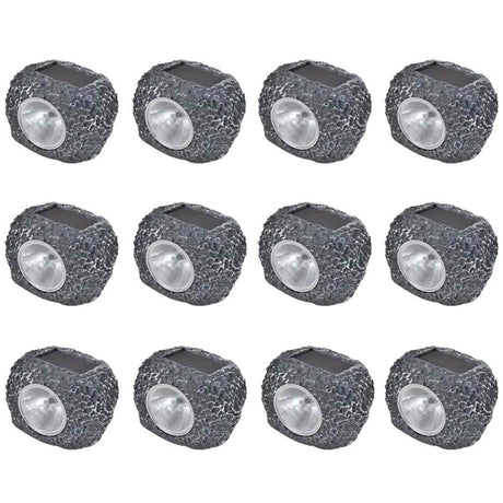 Vidaxl Outdoor Spotlight Solar LED 12 St Stone -w kształcie kamienia