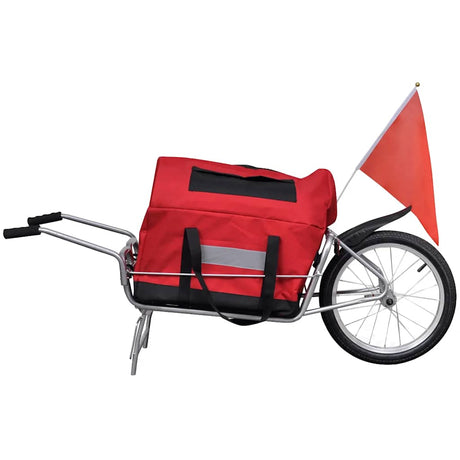 Przyczepa transportowa rowerowa vidaxl z 1 kołem i torbą do przechowywania