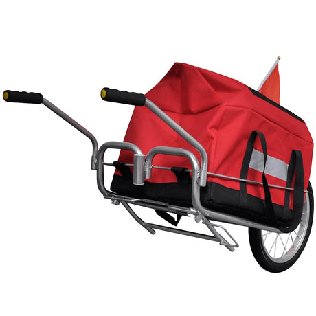 Przyczepa transportowa rowerowa vidaxl z 1 kołem i torbą do przechowywania