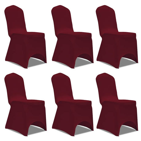 Okładka krzesła Vidaxl Stretch Bordeaux Red (6 sztuk)