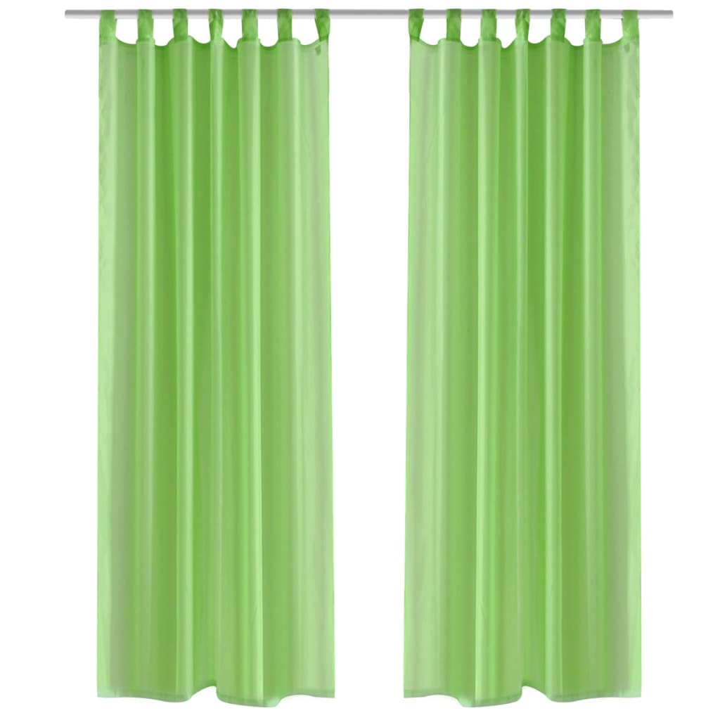 Vidaxl Curtain Apple Green 140x175 cm (2 sztuki)