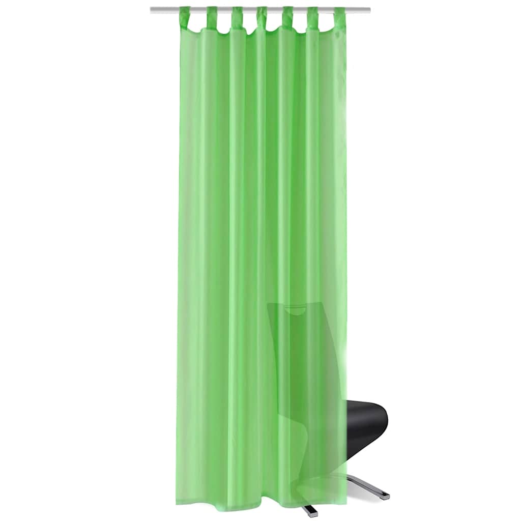 Vidaxl Curtain Apple Green 140x175 cm (2 sztuki)