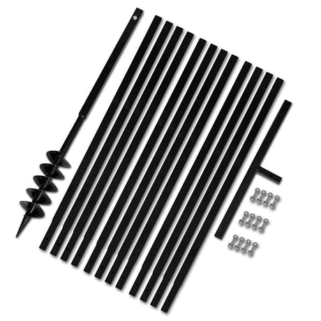 Wiertło naziemne vidaxl 100 mm ze stali przedłużającej 13 m