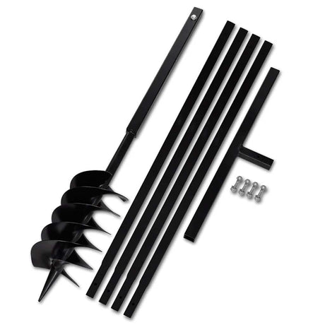 Wiertło naziemne vidaxl z uchwytem 150 mm i przedłużenia 5 m stali