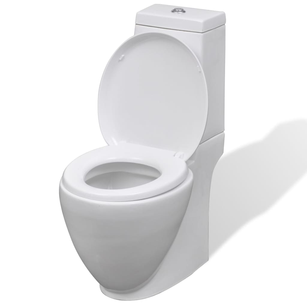 Toalety vidaxl bidet zestaw ceramiczny biały