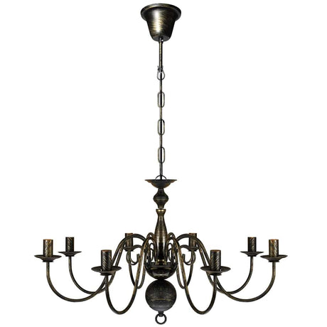 Black Metal Vidaxl żyrandol 8 x e14 lampy