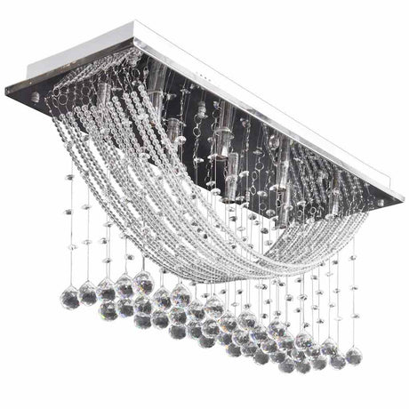 Lampa sufitowa vidaxl z błyszczącą szklanką kryształowych koralików 8xg9 29 cm
