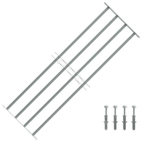 Ochrona okna vidaxl regulowana z 4-rodami 1000-1500 mm