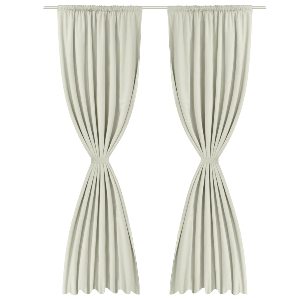 Vidaxl Blacking Curtains podwójna warstwa 140x245 cm krem