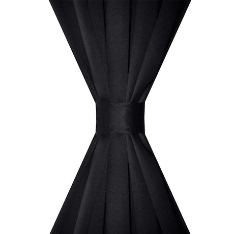 Zasłony vidaxl z gniazdami 135 x 245 cm czarne 2 sts