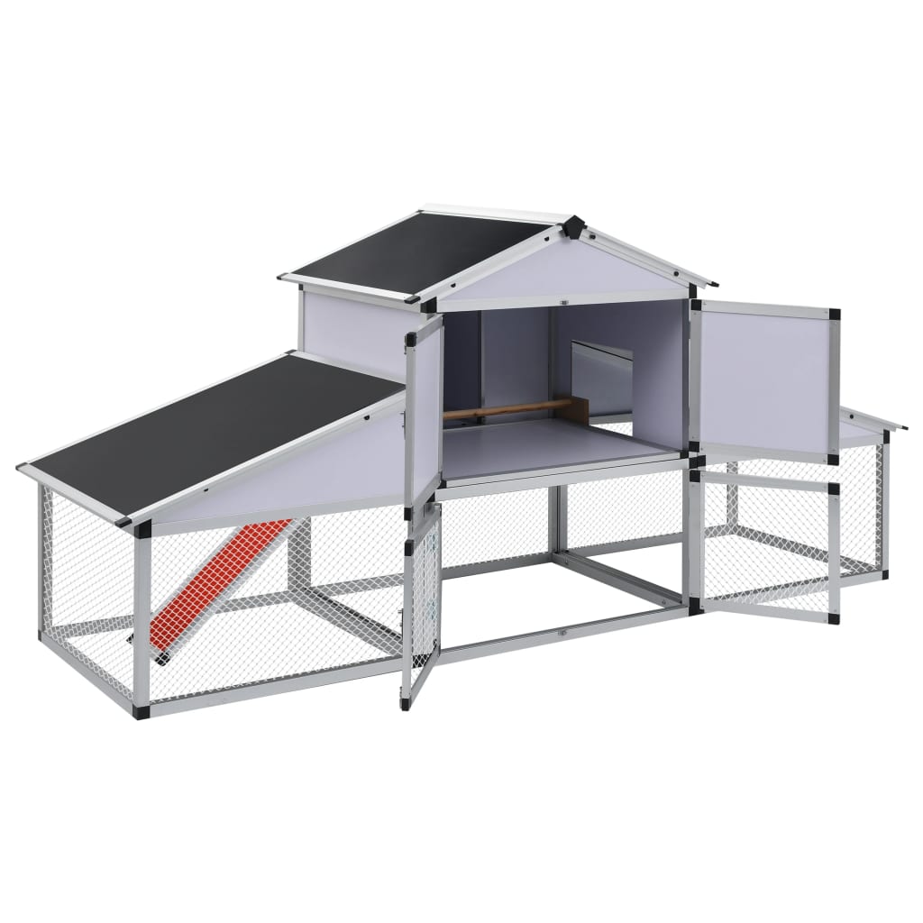 Vidaxl kurczak z ren i gniazdem aluminium