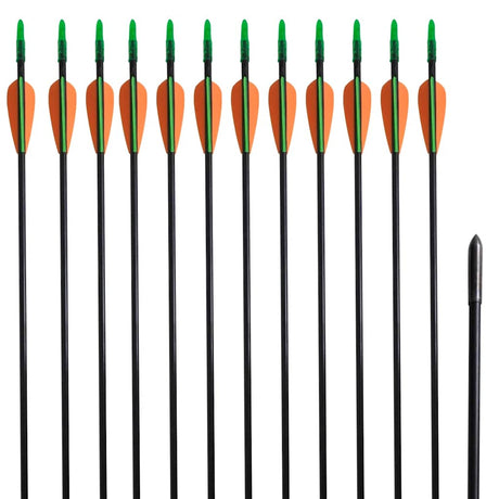 Vidaxl reurveboog standard ze strzałkami 30 0,6 cm światłowodowy 12 sztuk