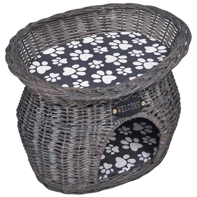 Vidaxl Cat Bed House Scrating Post z poduszką wierzby