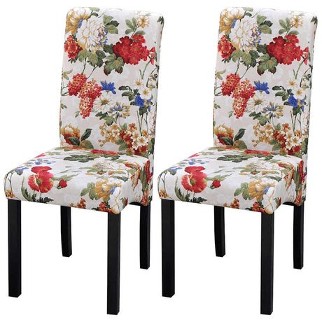 Vidaxl eetkamerstoelen 2 st stof meerkleurig