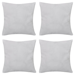 Vidaxl poduszka obejmuje bawełnę 50 x 50 cm białe 4 sztuki
