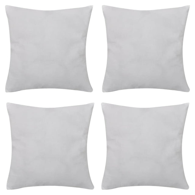 Vidaxl poduszka obejmuje bawełnę 50 x 50 cm białe 4 sztuki